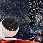3D Star Projector Galaxy Light Projector,with 4K Replaceable 12 Galaxy Discs 360 Degree Rotation Real Sky Light for Kids Room Birthday Valentines GiftPlanetarium Projector