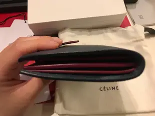 CELINE Strap Medium 雙色 防刮皮革 皮夾 中夾