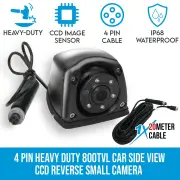 Elinz Heavy Duty 800TVL Car Side View CCD Reverse Small Camera 4 PIN 20M Cable Waterproof Bus Truck Caravan