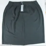 Eileen Fisher Black Viscose Stretch Ponte Knit Pencil Skirt Pull On Plus 2X NWT