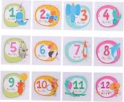Abaodam 1 Set Stickers Newborn Milestone Cards Girl Pop Monthly Milestone Sticker Reusable Planner Stickers Motivational Stickers Oh Photo Game Days It Dates Paper