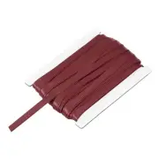 Double Fold Bias Tape 1/3 Inch x 12 Yards Satin Pre-fold Tape Wine Red
