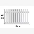 PVC Picket Fence White 990h 1740w Fence Piece Portable Fencing Events