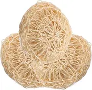 WOONEKY 3pcs Bath Scrubber Sisal Loofah for Body Exfoliating Gentle Massage Shower Brush Natural Sisal Skin-friendly Bathing Supplies