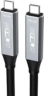 Full-Featured Fiber Optic USB C to USB C Cable 15M, 5Gbps USB 3.2 Video Cable with PD 60W, Support 2-Lane DP1.4 and 4K@60Hz Video Output for VR, Webcam, TV, Laptop, Video Conference