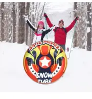 CREPRO 48'' Inflatable Snow Tube, Heavy-Duty Snow Tube for Sledding