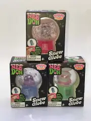 Set Of 3 NEE DOH Snow Globe Christmas Squeeze Stress Toy Squish-N-Flow