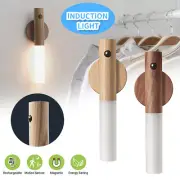 Rechargeable Motion Sensor Night Light Induction Bedside Hallway Stair Wall Lamp