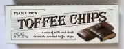 TRADER JOE'S CHOCOLATE TOFFEE CHIPS 8-OZ BOX