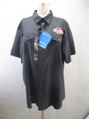 NWT Columbia OMNI-WICK Size L Mens BLK Pocket Short Sleeve Button Up Shirt 646