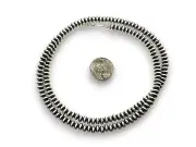 Navajo Sterling Silver Rondelles Saucer Flat Bead Necklace 4mm 30" 60430