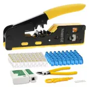 Ethernet RJ45 Crimp Tool for CAT5/CAT6/CAT7 Networking Tester and Accessory