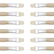 12x Jasart Soft Hog Bristle Flat Size 12 Art/Craft Paint/Colour Brush Series 579