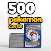 500 Pokemon Cards Bulk Pack - Shiny Foil Holo Cards Guaranteed