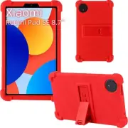 Case for Redmi SE 8.7'' 2024, Shockproof Soft Silicone Tablet Cover with PC