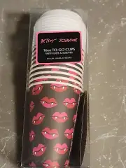 Betsey Johnson Halloween Vampire Themed To Go Cups-Lids-Sleeves 16 Oz NIB