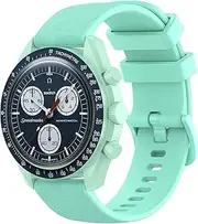 [KUTEWEU] Tiggo Armband für Omega Swatch Watchband, Silikon Ersatzband Armband Verstellbares Weiches Silikonband, Uhrenarmband Armbänder Sports Wrist Strap für Omega Swatch Armbandzubehör