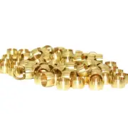 1/4" Tube OD Brass Ferrule Fittings Compression Sleeves Brass Compression Fit...