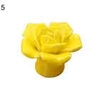 Rose Flower Ceramic Door Knobs Drawer Pulls Cupboard Door Handles with Screw 22