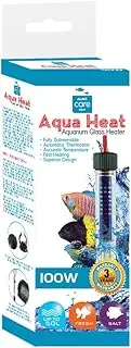 Aqua Care Heat Aquarium Glass Heater, 100W - Fully Submersible, Automatic Thermostat, Accurate Temperature Control, Ideal for Fresh and Saltwater Fish Tank