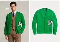 在飛比找Yahoo!奇摩拍賣優惠-Ralph Lauren Cotton Letterman 