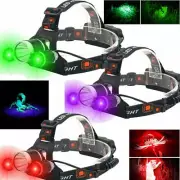 Dual Color White Green Red Hunting LED Headlamp Camp Head Light Torch Work Lamp