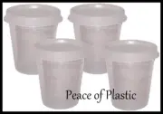 Tupperware New 4 Piece Minis Midgets Clear Containers with Classic Sheer Seals