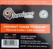 48 HURRICANE COFFEE - Coconut Fudge Typhoon - KEURIG K-Cups - Nov-3-2015