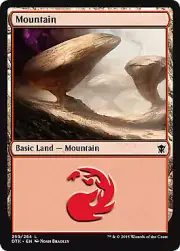 MTG Magic - Mountain A - Dragons of Tarkir - Common - Foil Near Mint