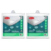 2x Tontine Comfortech Allergy Plus Quilted Pillow Protector Cover Case Bedding