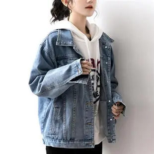 【巴黎精品】牛仔外套單寧夾克-日系版型復古寬鬆女外套a1ci14