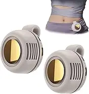 Portable Silent Mini Bladeless Fan Clip On, 3 Speeds, Hands-Free Neck & Waist Fan with USB Charging, 360° Rotatable Wearable Whirlwind Fan for Waist Clip (White*2)