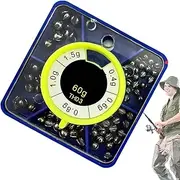 Fishing Weights Sinkers - Fishing Egg Sinkers | 78 Pieces Casting Fishinng Sinkers Split Shot Set | Assorted Fishes Sinkers & Weights Kit for Saltwater & Freshwater Tackle