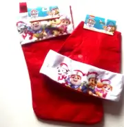 Nickelodeon Paw Patrol Christmas Stocking and Santa Hat Set New