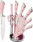 Rainbow Titanium Knife Set, Sharp Stainless Steel Knives Set with Acrylic Blo...