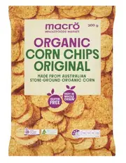2 x Macro Organic Corn Chips Natural 200g