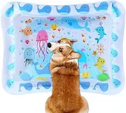 Water Sensory Mat,Foldable Cat Water Play Mat - Inflatable Crawling Pad Thickened Pet Supply for Outdoor Travel Sleeping Indoor Home Bedroom Family All Age Hot Weather