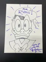 Don Rosa ORIGINAL ART Donald Duck Signed/ Inscribed 9x12