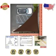Bespoke 13' x 13' Triangle Sun Shade Sail - Elegant Brown with UV Defense