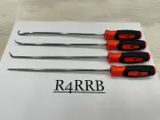 Snap-on Tools USA NEW ORANGE Mini Soft Grip LONG Awl Hook Pick Set SGLASA204CO