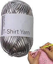 Knitting Yarn,Clothes Craft Yarn - Shining T-Shirt Knitting Yarn, Shine Yarn Crochet Thread for Bag Sweater Accessory