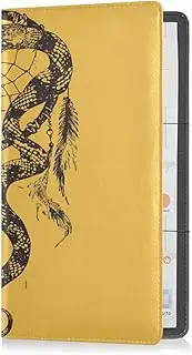 [Caihoyu] Pu Leather Auto Registration Insurance & ID Card Holder Men Women Essential Car Wallet Case for ID, Driver's License, Key Contact Information Cards Western Cowboy Dream Catchers