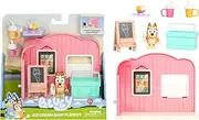 Bluey Mini Playsets, Ice Cream Shop Playset, Includes Bingo Figure with Articulated Joints and Accessories