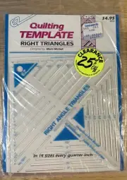 VTG EZ Right Triangles Quilting Template Plastic #9311 Marti Michell Retired NEW