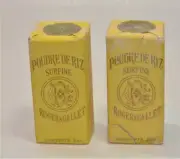 NOS Roger & Gallet Heliotrope Rachel Poudre De Riz Surfine Powder 2x3 oz RARE!!!