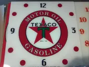 *NEW* 15" TEXACO MOTOR OIL GASOLINE SQUARE GLASSreplacement clock FACE FOR PAM