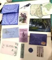 Gorgeous blue Junk Journal insert grouping FUN POCKETS FOR JUNK JOURNAL 10 pc +