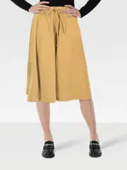 Gold Glitter Midi Skirt