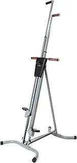 Vertical Climbing Cardio Exercise Machine, Hydraulic Resistance Vertical Climber with LCD Display and Handlebar, Easy to Assemble, Folding Exercise Machine Combines Cardio & Strength Training
