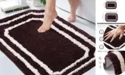 Bathroom Rugs Mat 26x18, Soft Absorbent Bath Mats, Machine 18"x 26" Coffee